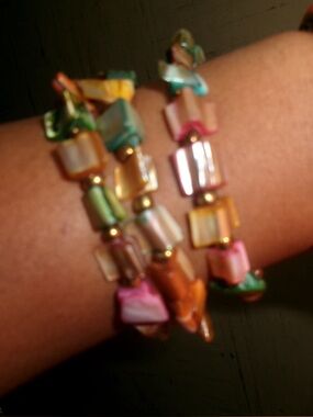 Multi-Color Beaded Stretch Bracelet Set - Women Jewelry (3pc set)